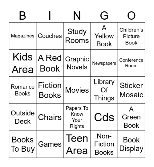 Library Bingo Card