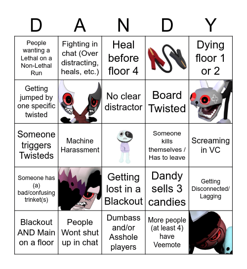 Stat and Ky's EPICER Dandys World Bingo Card
