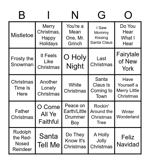 2025 Watermarque Christmas Party Bingo Card