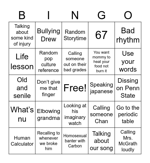 Ebert Bingo Card