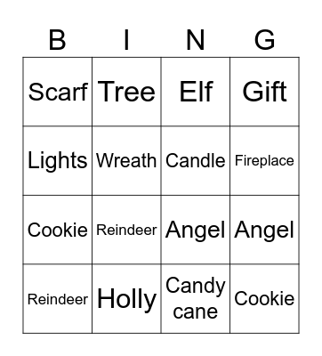 Christmas Bingo Card