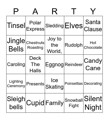 HAPPY HOLIDAYS!! Bingo Card