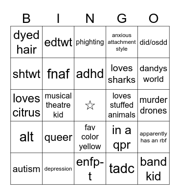 how much are u like me?? Bingo Card