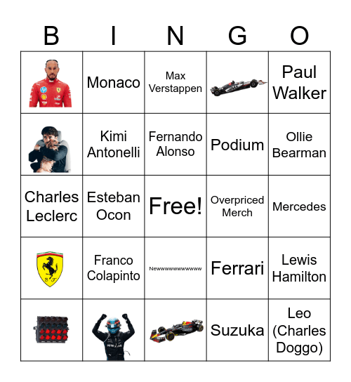 Arnes Birthday Bingo Card