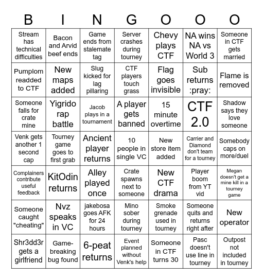 CTF 2026 Bingo Card