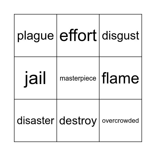 Great Fire of London - BINGO Card