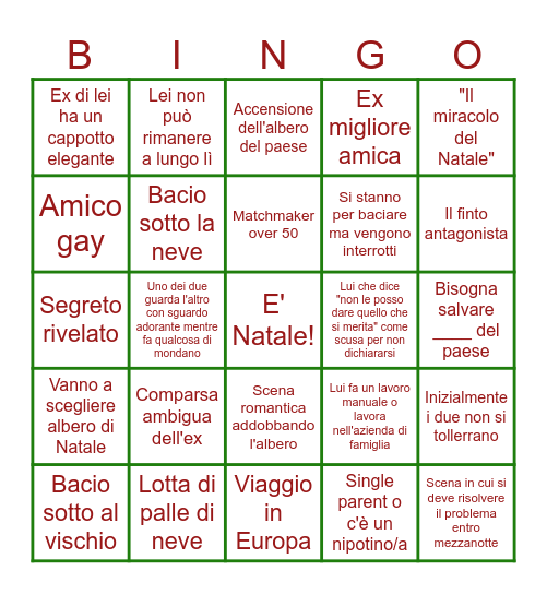 Bingo dei Film di Natale Bingo Card