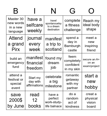 2025 bingo Card