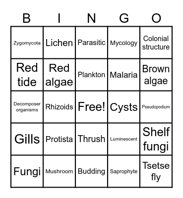 Biology Bingo (Chapter 11/12) Bingo Card