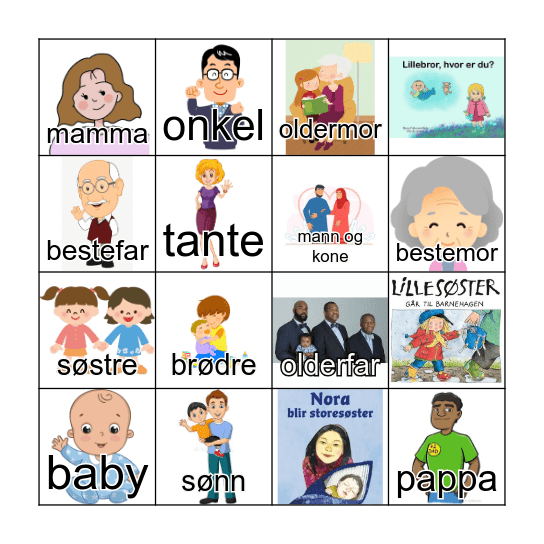 FAMILIE Bingo Card