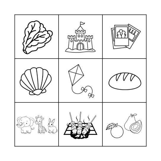 Places & activities Bingo Card