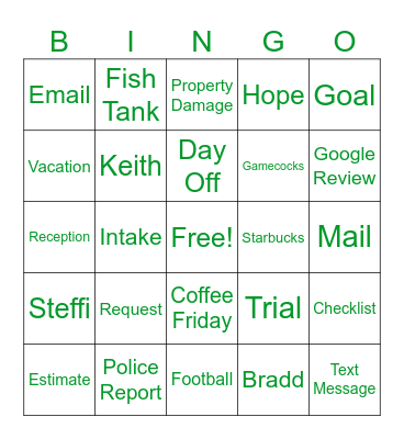 MEETING Bingo Card