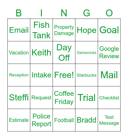 MEETING Bingo Card