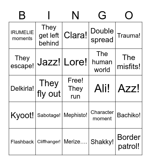 Mephisto Bingo! Bingo Card