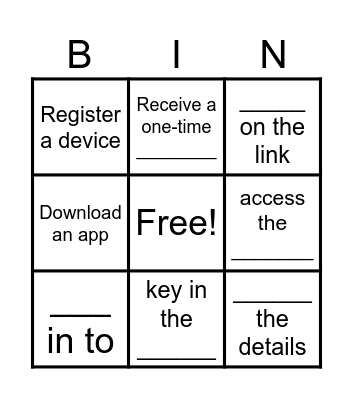 Technology Phrases Bingo Card