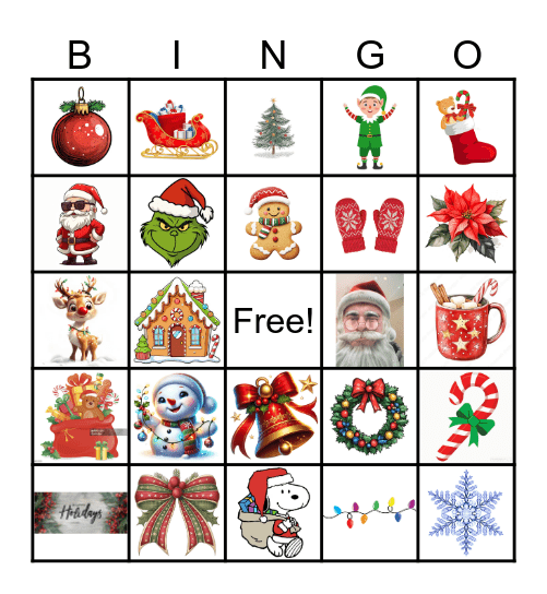 Rosedale Christmas Bingo Card