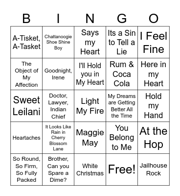 Birthday Bingo Card