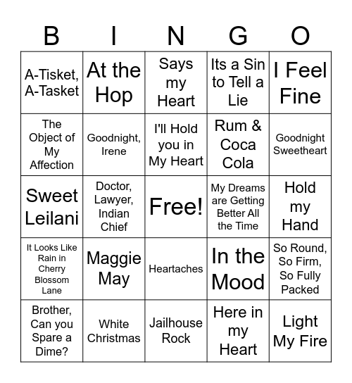 Birthday Bingo Card