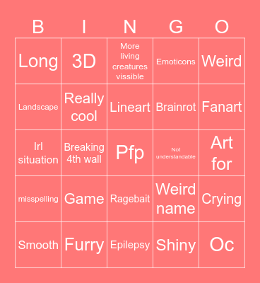 Flipanim Bingo Card