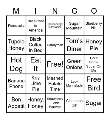 Gobble and Groove Feast Bingo Card