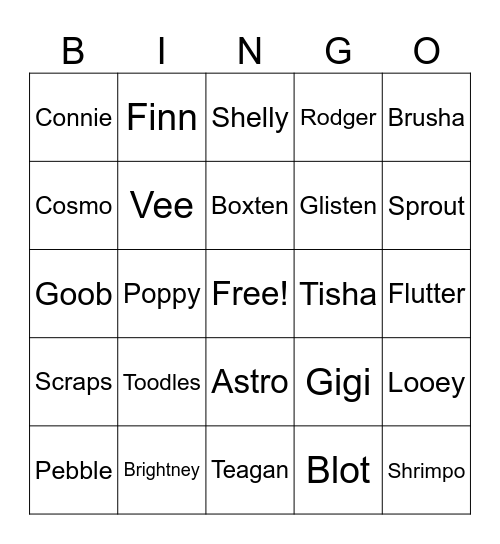 Twisted Bingo Card