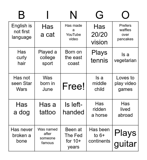 COLO Bingo! Bingo Card