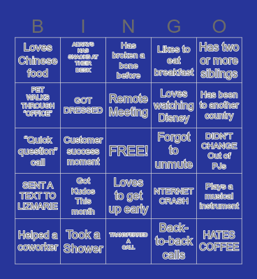 Team AW/Summit Bingo Card