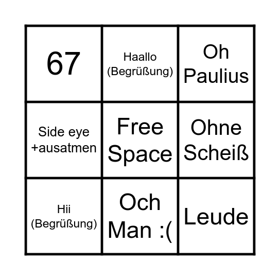 Frau Mette Bingo Card