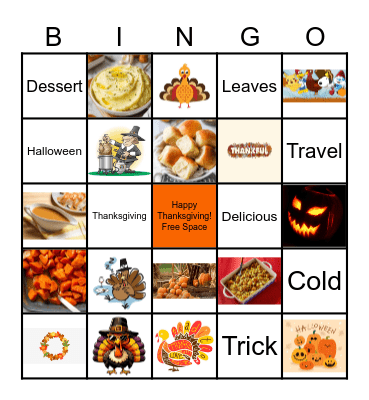 THANKSGIVING BINGO Card