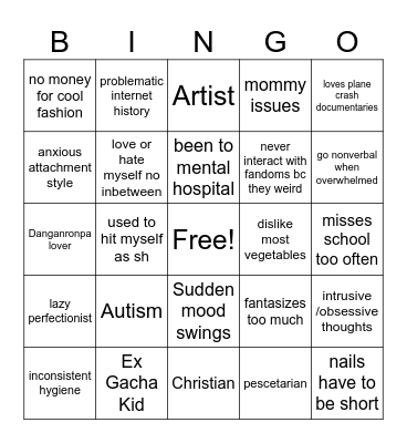 Nomi's Bingo Card