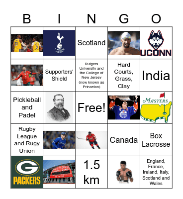 Sports Bingo #1 Bingo Card