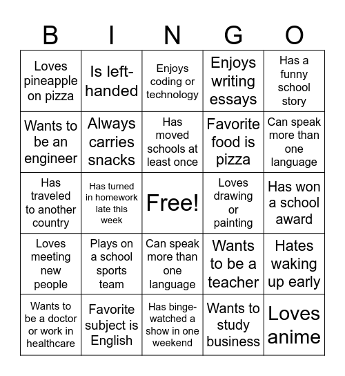 PWE BINGO Card