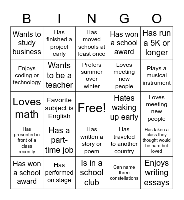 PWE BINGO Card