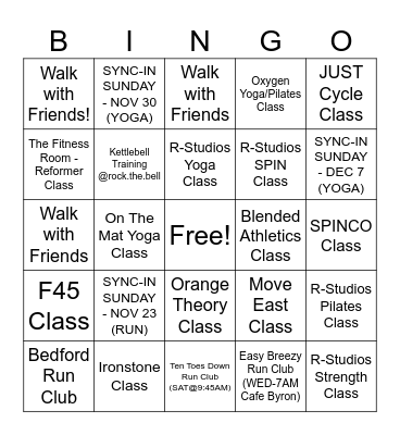 COMMUNITY HOLIDAY BINGO Card