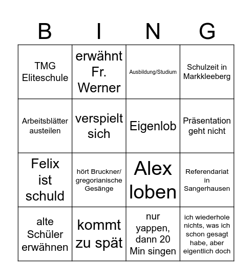 Herr Phillipp Bingo Card