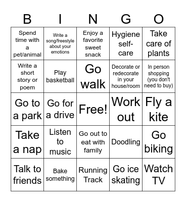 Positive Experience Bingo Card