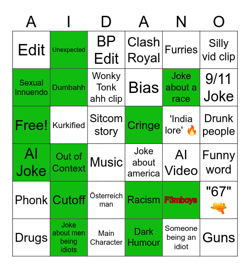 AxA Bingdo Bingo Card
