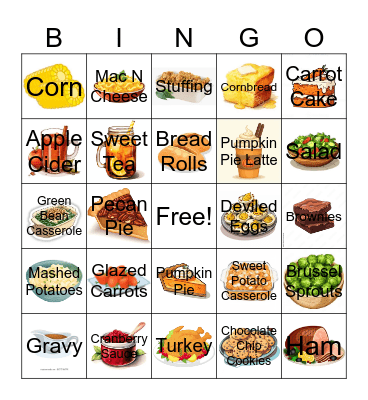 Thanksgiving Bingo Card