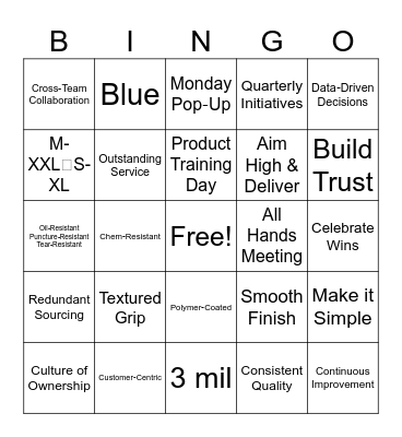 AMMEX CULTURE & MISSION Bingo Card