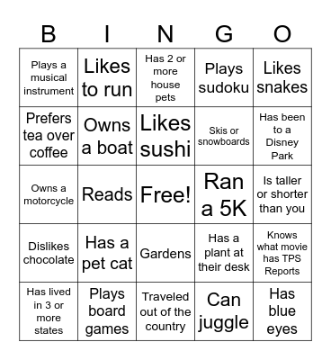 Office Bingo Card