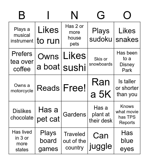 Office Bingo Card