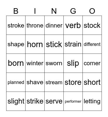 Outstanding Readers Bingo Card