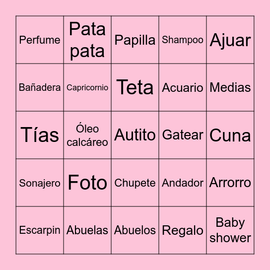 Bingo de Aurora Bingo Card