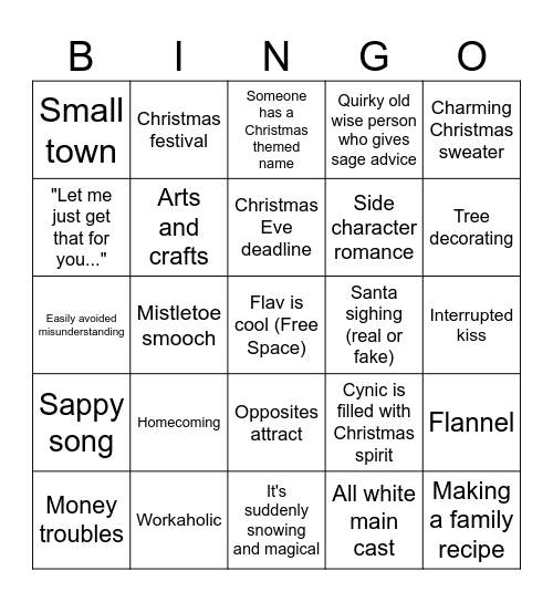 Hallmark Bingo 2 Bingo Card