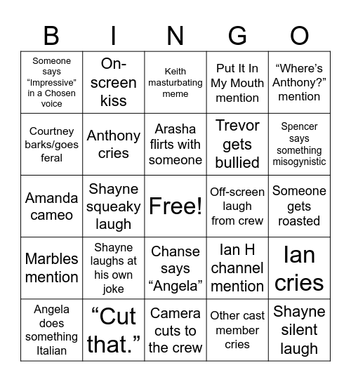 Smoscars Bingo Card