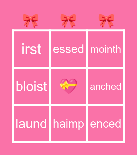 💖 amebell ✨ Bingo Card