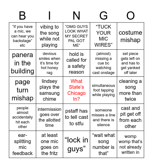Chica-BIN-go Bingo Card