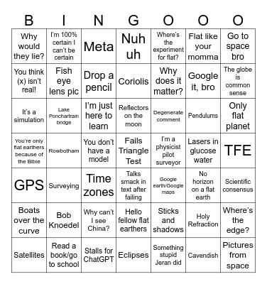 Glober Bingo Card