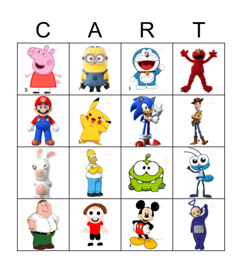 Imsuperdum0iq Cartoon Bingo Card