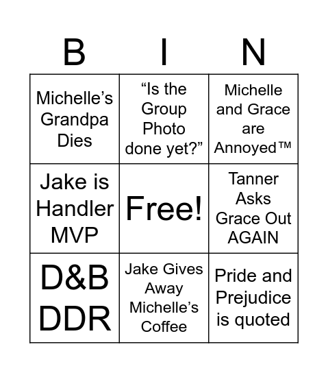 Canadian Carpoolers 2025 IAG Bingo Card